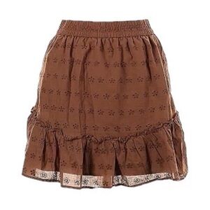 Hollister Brown eyelet Skirt
